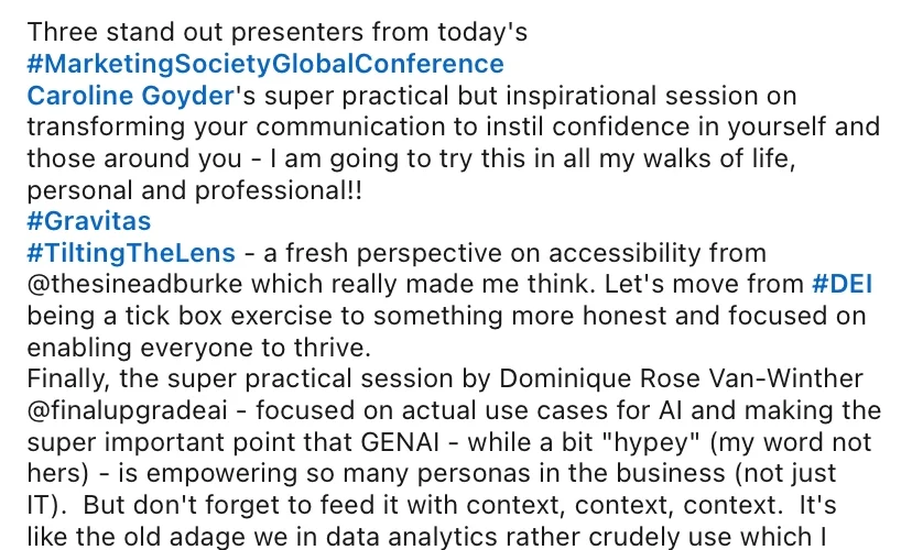 Liz Salway – Testimonial