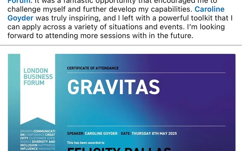 Felicity Pallas – Testimonial