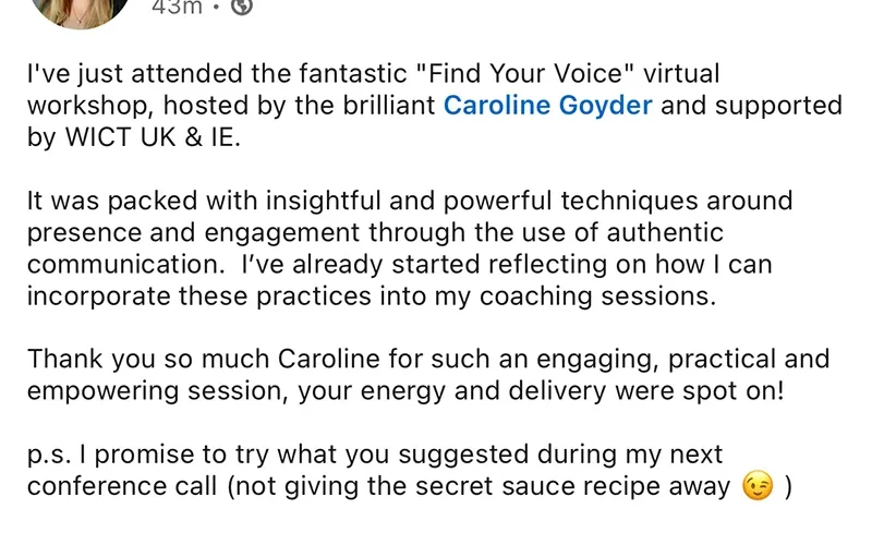 Sarah Eve – Testimonial