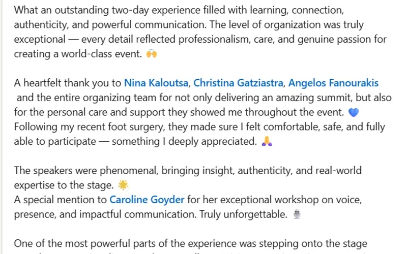 Angeliki Alpou – Testimonial